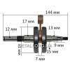 Коленвал бензопилы VJ Parts для St MS-380/MS-381 аналог 11190300400 (L144 посадки d17*15мм)