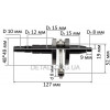 Коленчатый вал бензопилы ST MS170 L127 посадка d15 оригинал 11320300401