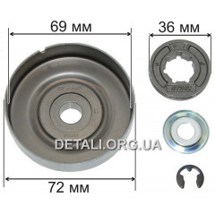 Чашка сцепления бензопилы ST MS-260 комплект оригинал 11210071039 2