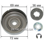 Чашка зчеплення бензопили ST MS-260 комплект оригінал 11210071039