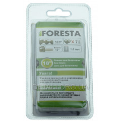 Ланцюг Foresta 72 ланки (36 зубів) крок 325 паз 1,5 2