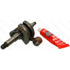 Коленвал бензопилы + герметик Husqvarna 445 Winzor аналог 5256050-01 ( L134*d15) 2