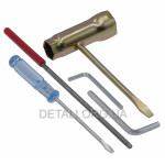 Набор свечной (напильник 4мм, шестигранники 3 + 4мм, ключ 13х19мм, отвертка) Набор свечной (напильник 4мм, шестигранники 3 + 4мм, ключ 13х19мм, отвертка)