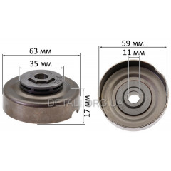 Чашка сцепления бензопилы ECHO CS-310 (11*59*63 h17) аналог 2