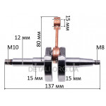 Коленвал бензопили GoodLuck 4500/5200 L137 посадки d15