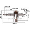 Коленвал бензопилы St MS-180 L129 посадки d15 палец 10мм аналог 11320300402