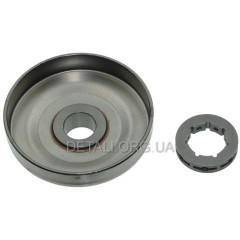 Чашка сцепления бензопилы Husqvarna 345/350 D16*69*73*14 с венцом 325-7 аналог 5038730-72 2