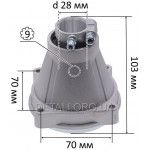 Редуктор верхній мотокоси/тримера 9 променів/D28мм