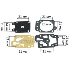 Ремкомплект карбюратора мотокоси 1E32/34F/36F/1E44F/1E40F/TL43/TL52/139F/GX25/GX35/Спарта 25 2