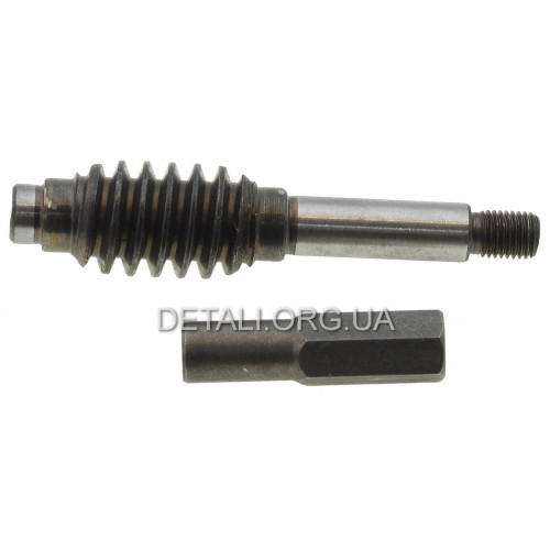 Вал черв'ячний + з'єднувач 9T мотокоси (культиватора) стара модель Winzor