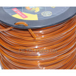 Леска косильная квадрат d3 мм 5 LB (252 м) с кордом