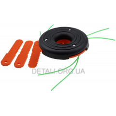 Шпуля тримера ліва різьблення з ножами та ліскою M10*1.25L 2