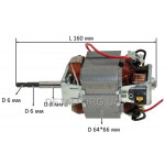Двигун у зборі тримера Зеніт ЗТС-650 (L160/D64*66/L38/d валу 8мм)