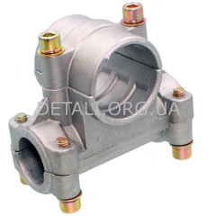 Крепление ручек руля триммера к штанге D28, d19 2