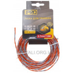 Ліска косильна для тримера двокомпонентна, кручений квадрат (d2,7мм L15м)