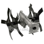 Насадка мотокоси культиватор під штангу d28 мм/вал 9 променів