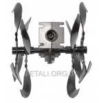 Насадка на мотокосу культиватор 9T D28mm 6 ножей VJ Parts