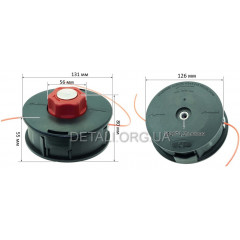 Шпуля тримера коси автомат металевий фіксатор, M10*1.25L D131