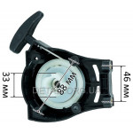 Стартер бензокосы 145F плавный пуск 4 зацепа пластик