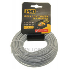 Ліска косильна круг d3 мм (15 м) з металевим тросиком 2