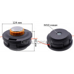 Шпуля триммера автомат с подшипником усиленная, D124 M10*1,25L