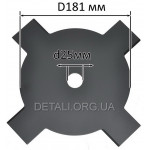 Нож триммера 4-T черн тип2 (d25*181 мм)