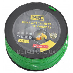 Леска косильная круг d4 мм 3 LB (94 м) с кордом