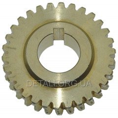 Шестереня латунна для насадки-культиватор (d19*52/ h15) (30 зуб/ h10) 2