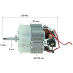 Двигатель электрического триммера 450Вт (L140 66*64 посадка 8 мм)