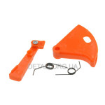 Курок ручки газа триммера широкий в сборе