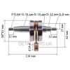 Колінвал тримера L114 для двигуна з діаметром поршня 44 мм