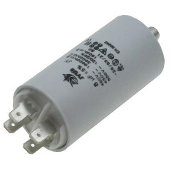 Конденсатор JYUL CBB-60M 8мкф - 450 VAC болт + клеми (35*66 мм) 2