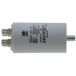 Конденсатор JYUL CBB-60M 20мкф - 450 VAC болт + клеми (40*71 мм)