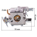 Карбюратор бензопилы Husqvarna 137/142 аналог 5300719-87