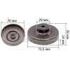 Чашка сцепления d70/D73,5 + подшипник d8*12 бензопилы Makita DCS 34 аналог 036223115