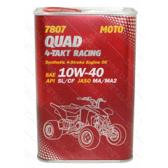 Олива для 4-х тактних двигунів Quad 4T Racing API SL / CF 10W-40 MANNOL 1л ж/б, синтетика