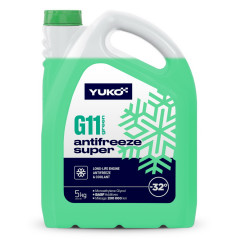 Охлаждающая жидкость YUKO ANTIFREEZE-32 G11 зеленый 5 кг канистра