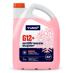 Охлаждающая жидкость YUKO ANTIFREEZE-32 G12+ красный 5 кг канистра
