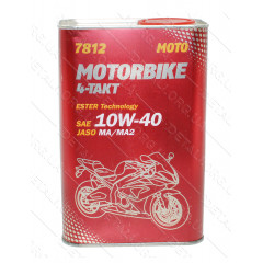 Олива для 4-х тактних двигунів Motorbike 4T API SL 10W-40 MANNOL, 1л ж/б