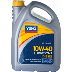 Масло YUKO TURBOSYNT DIESEL 10W-40 SAE API CH-4/SL ACEA E5, E2 5л