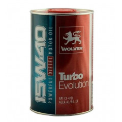 Олива Wolver Turbo Evolution 15W-40 (API CI-4/SL ACEA A3/B4 E7) 1л