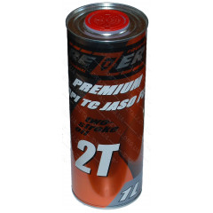 Масло для 2-х тактных двигателей REZER 2T ж/б 1L круглая / минеральное