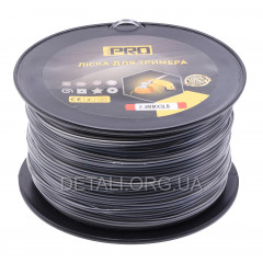 Леска косильная квадрат d2.4 мм 3 LB (210 м) с кордом 2