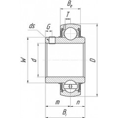 Підшипник BBC-R UC 207 (35*72*20/42,9) корпусний 2