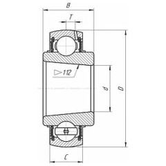 Підшипник BBC-R UK 207 (35*72*20/29) корпусний 2