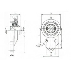 Подшипник BBC-R UCFB204 (d20) корпусный 2