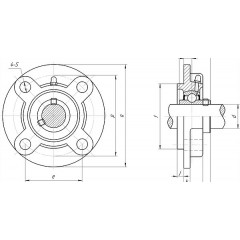 Підшипник BBC-R UCFC 206 (d30) корпусний 2