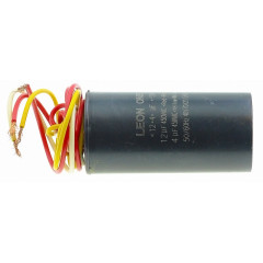 Робочий конденсатор Leon One 12+4мкф 450V (D40 / H83 мм)