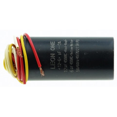 Робочий конденсатор Leon One 12+6мкф 450V (D40 / H83 мм)