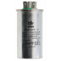 конденсатор JYUL CBB-65 20мкф - 450 VAC алюміній(40*76 mm)
